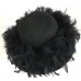  Betmar New York 100% Wool Black Feather Church Lady Hat One Size eb-81443779